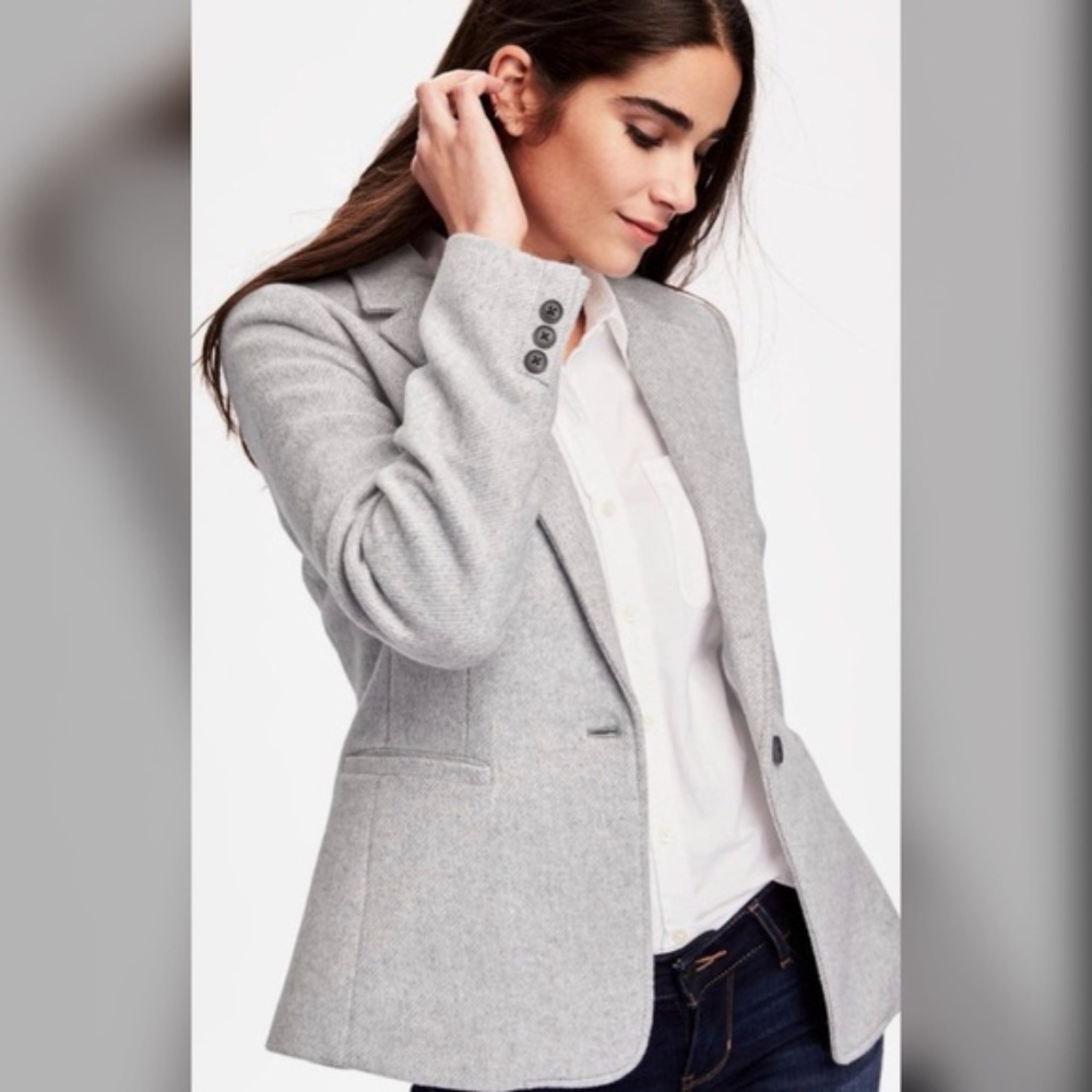 Old Navy light gray wool blazer Sz S